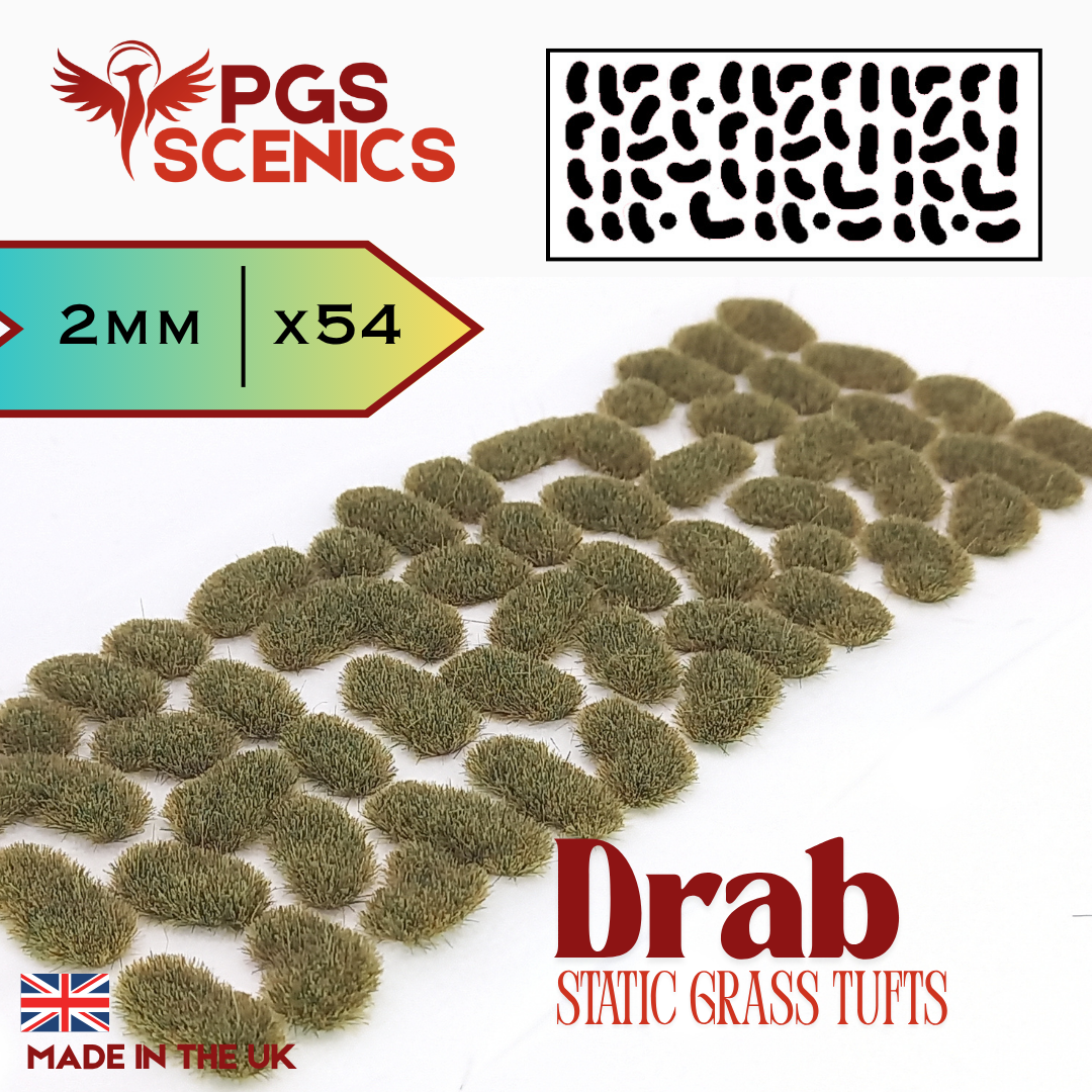 Drab - 2mm - Irregular static grass tufts