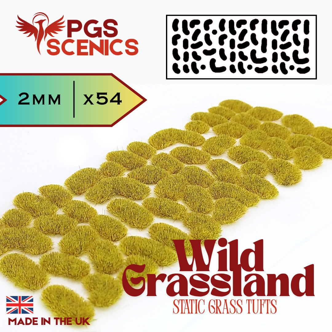 Wild Grassland - 2mm - Irregular static grass tufts