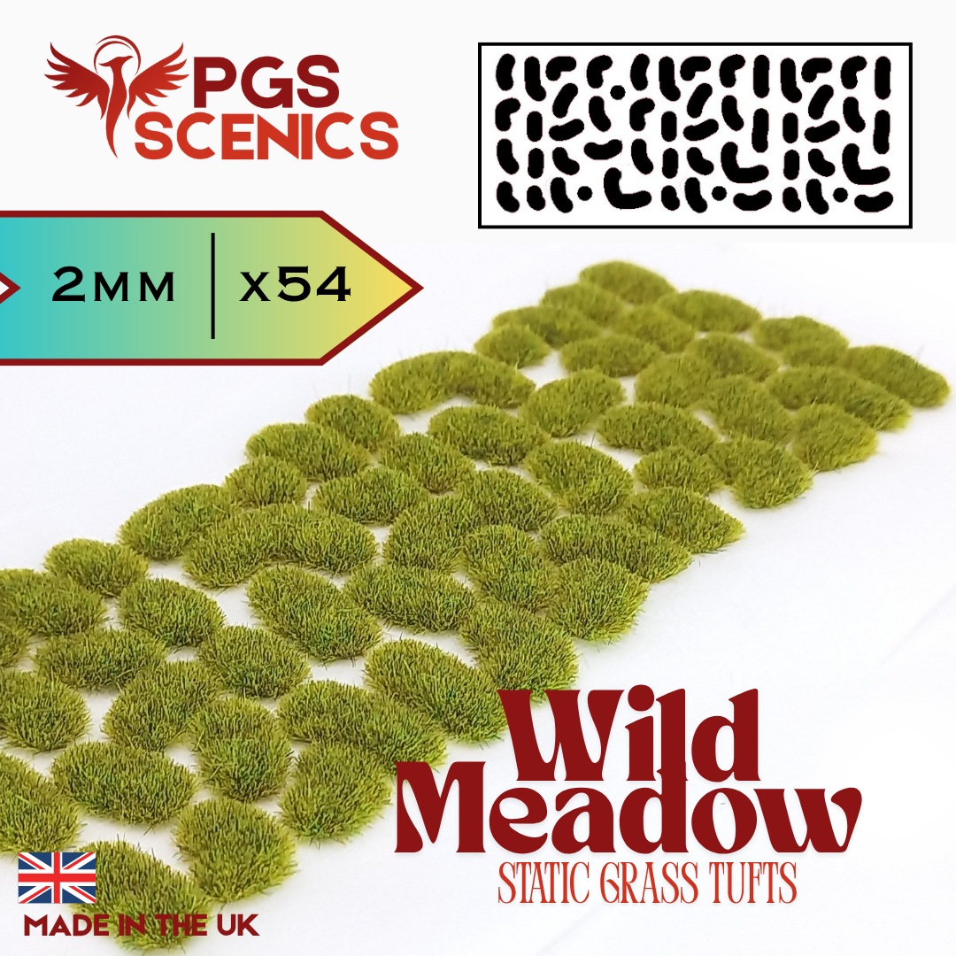 Wild Meadow - 2mm - Irregular static grass tufts