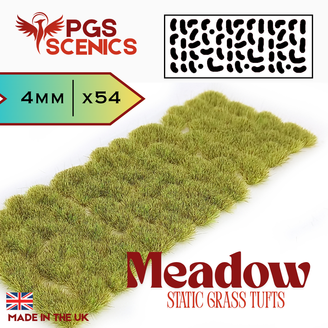 Meadow - 4mm - Irregular static grass tufts