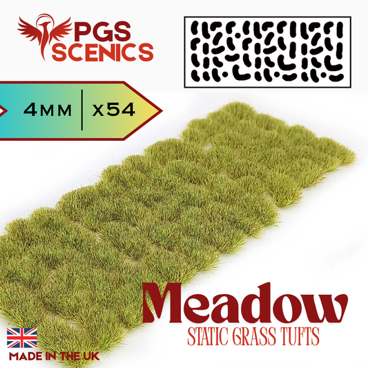 Meadow - 4mm -  Irregular static grass tufts