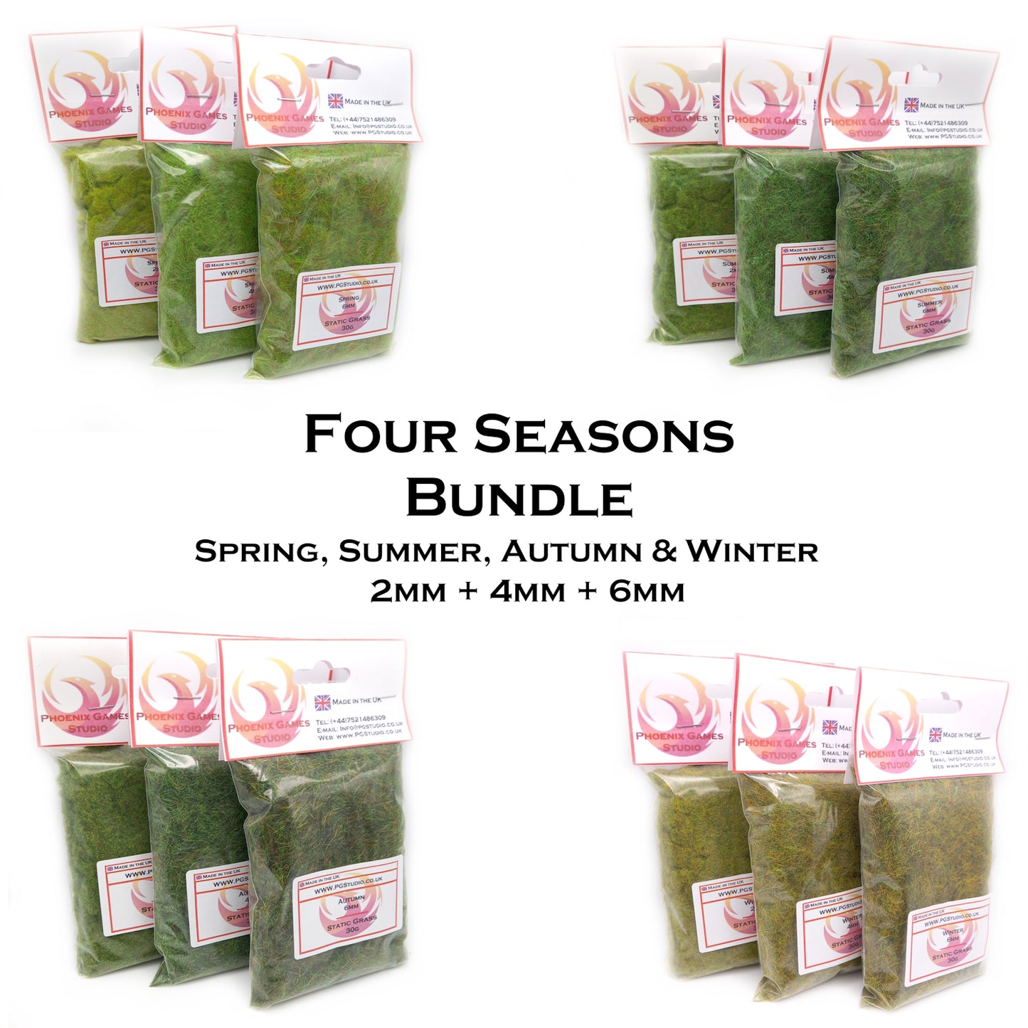 Four Seasons Static Grass Bundle | 30g x 12