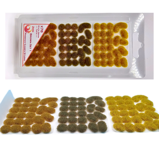 Static Grass tufts: Brown Set 1