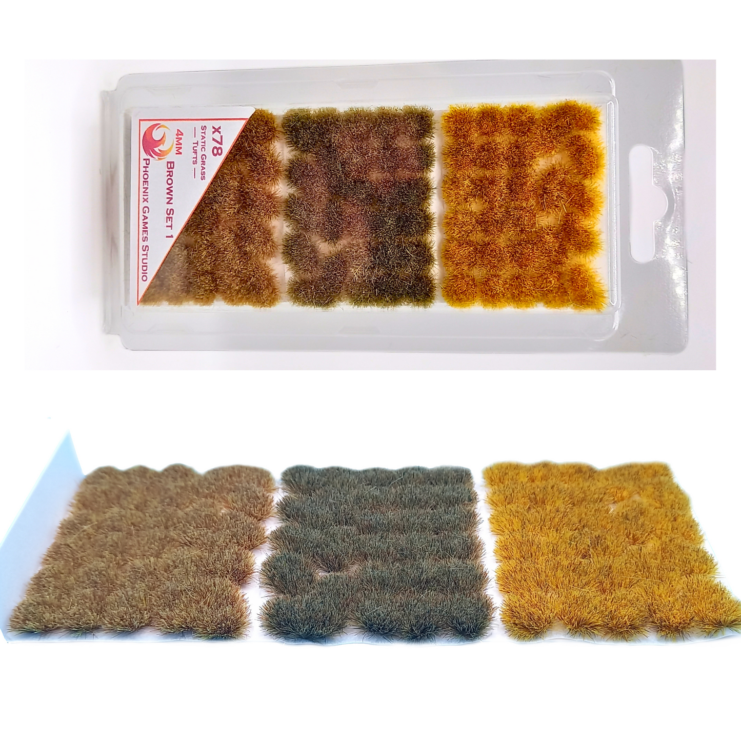 Static Grass tufts: Brown Set 1
