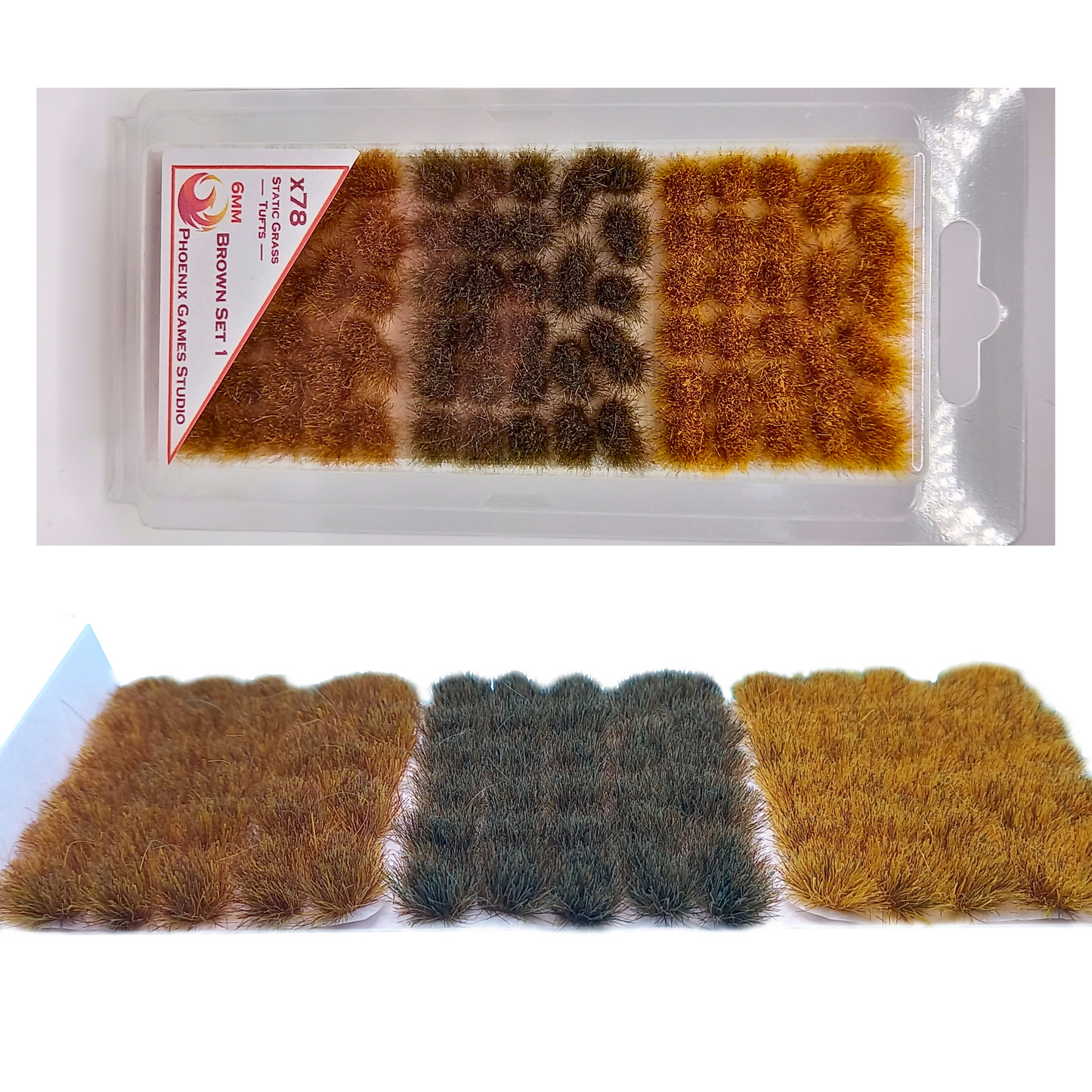 Static Grass tufts: Brown Set 1