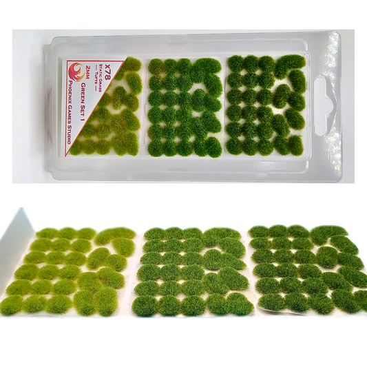 Static Grass tufts: Green Set 1
