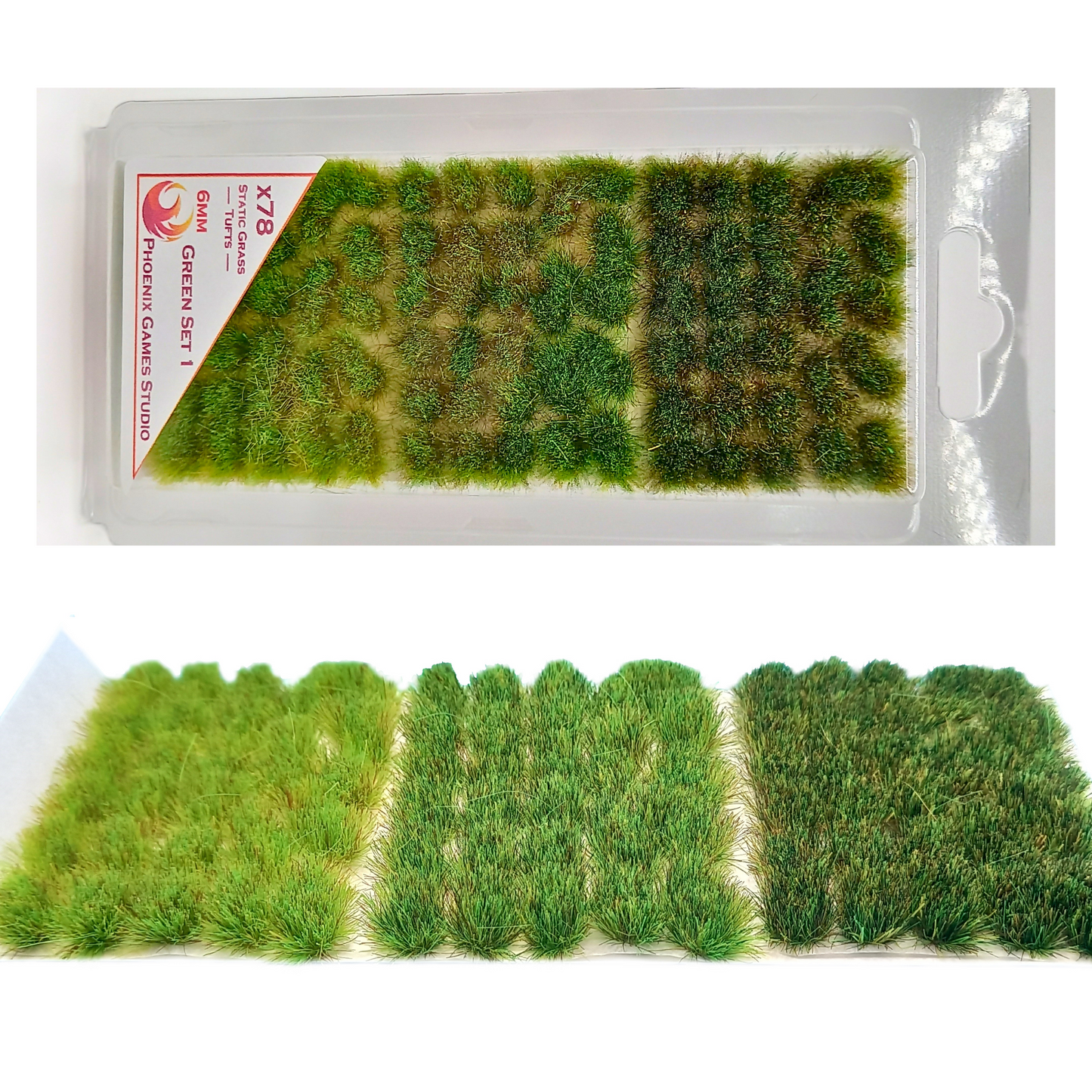 Static Grass tufts: Green Set 1