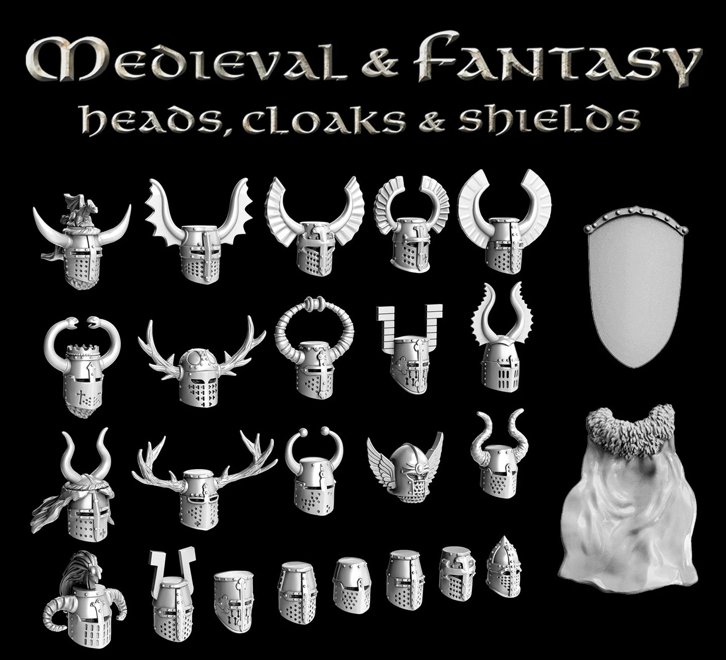 Victrix | Medieval & Fantasy Heads, Cloaks & Shields