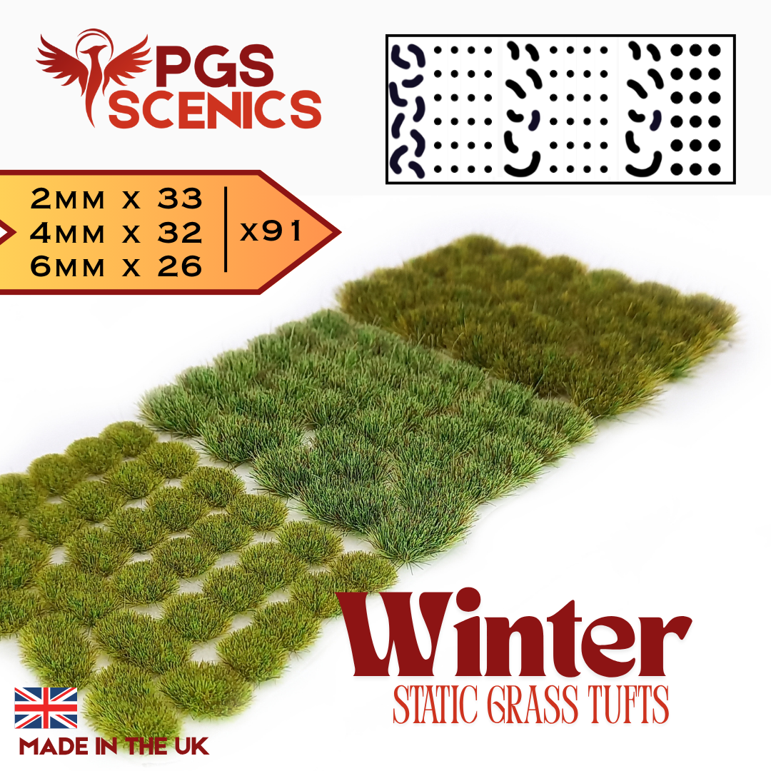 Winter - x91 2/4/6mm Mixed Static Grass Tufts