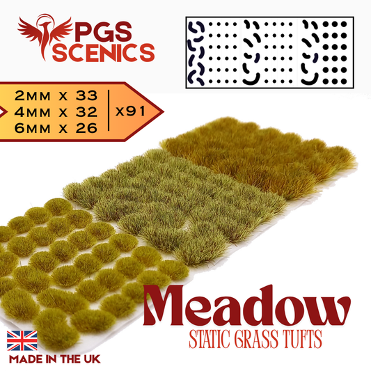 Meadow - x91 2/4/6mm Mixed Static Grass Tufts