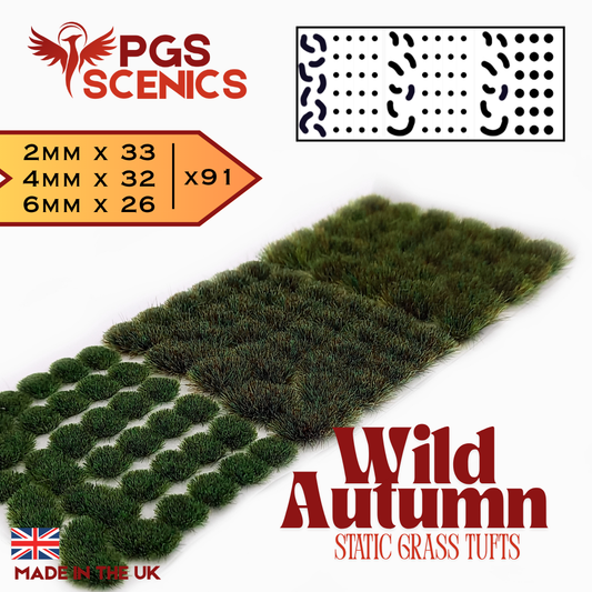 Wild Autumn - x91 2/4/6mm Mixed Static Grass Tufts