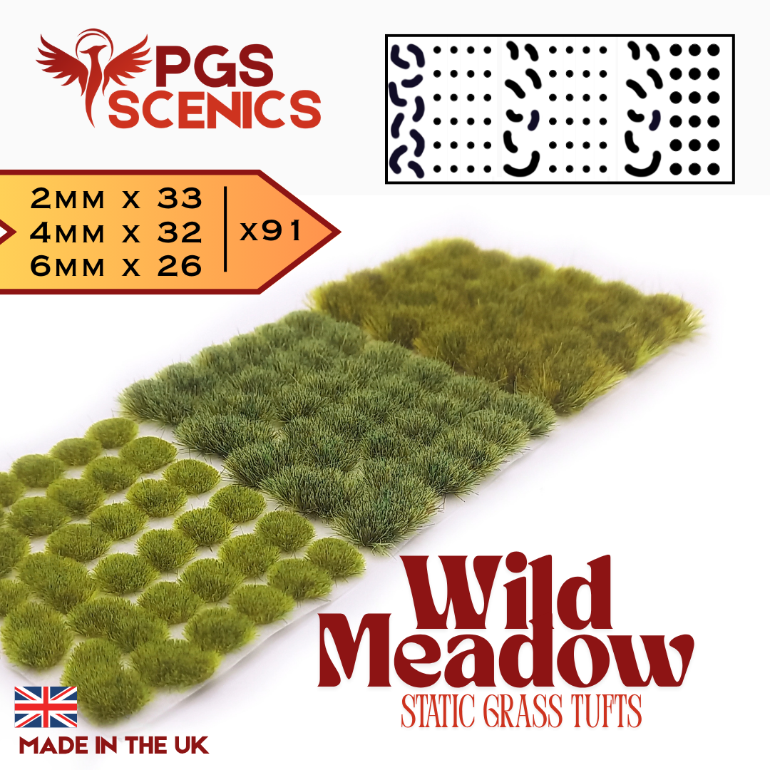 Wild Meadow - x91 2/4/6mm Mixed Static Grass Tufts