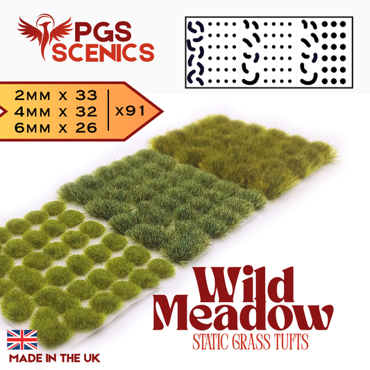 Wild Meadow - x91 2/4/6mm Mixed Static Grass Tufts
