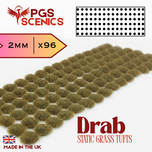 Drab - 2mm -  Standard static grass tufts