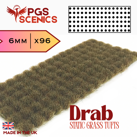 Drab - 6mm -  Standard static grass tufts