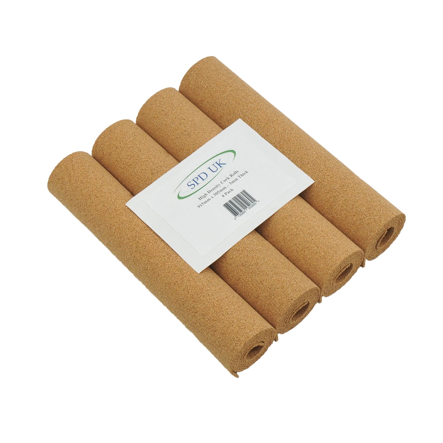 High Density Cork Rolls - 915mm x 305mm - 3 mm - 4 Pack - SPD UK