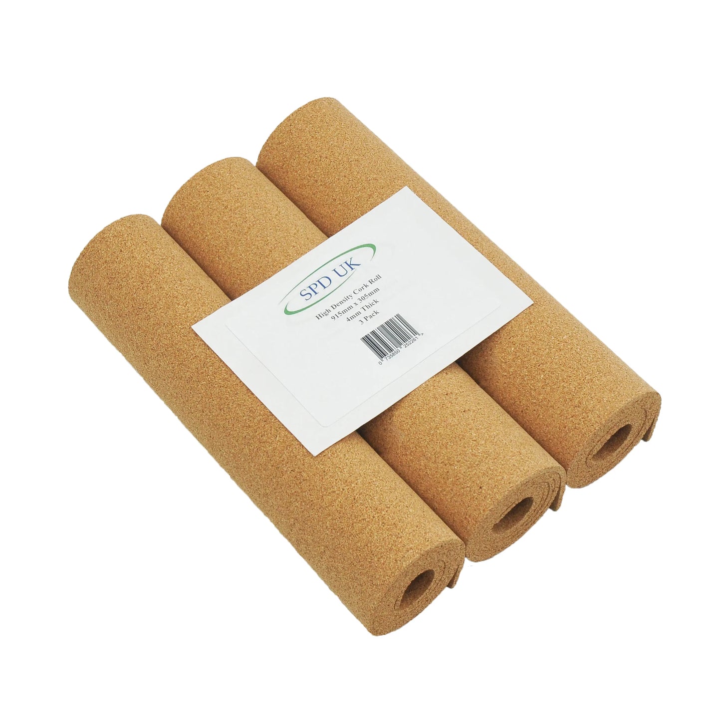 High Density Cork Rolls - 915mm x 305mm - 4 mm - 3 Pack - SPD UK