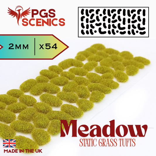 Meadow - 2mm -  Irregular static grass tufts
