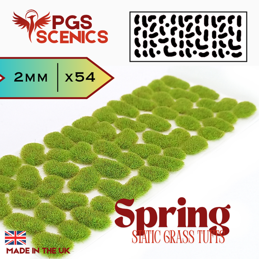 Spring - 2mm -  Irregular static grass tufts