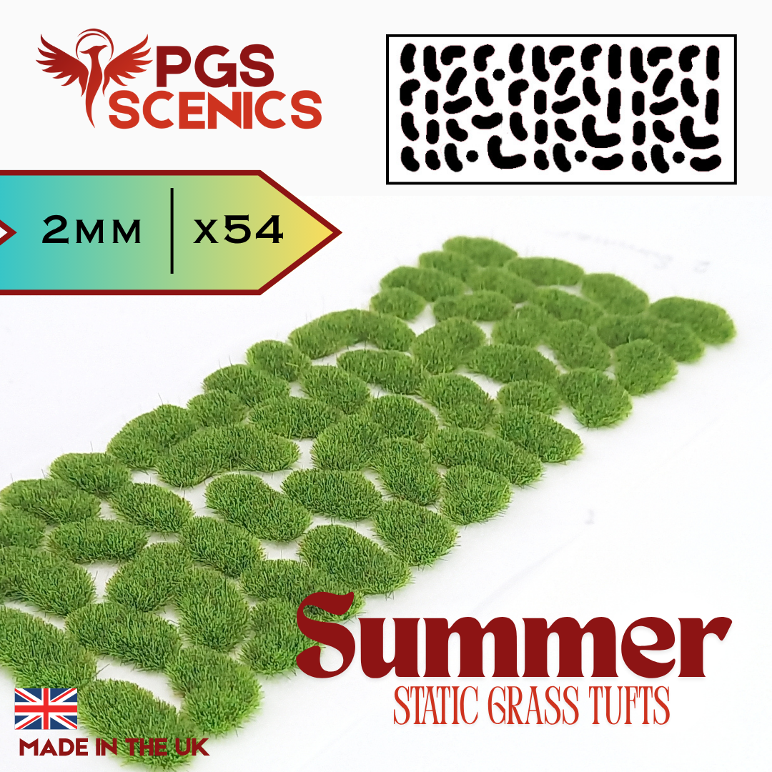 Summer - 2mm -  Irregular static grass tufts