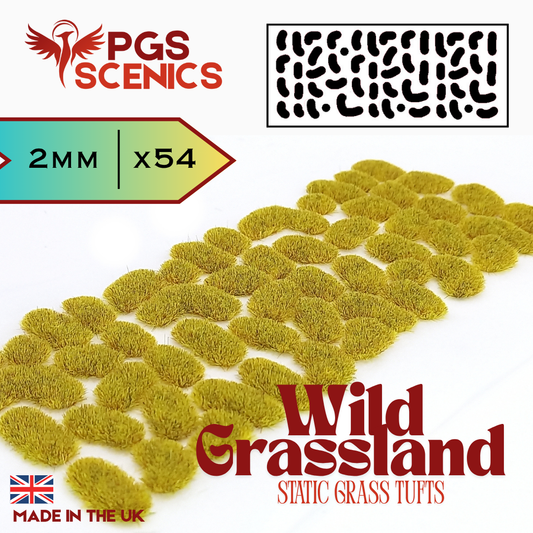 Wild Grassland - 2mm -  Irregular static grass tufts