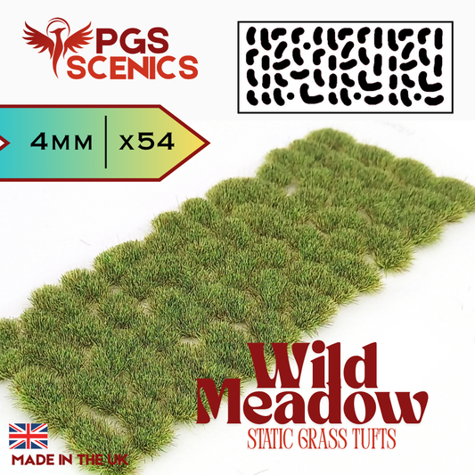 Wild Meadow - 4mm -  Irregular static grass tufts
