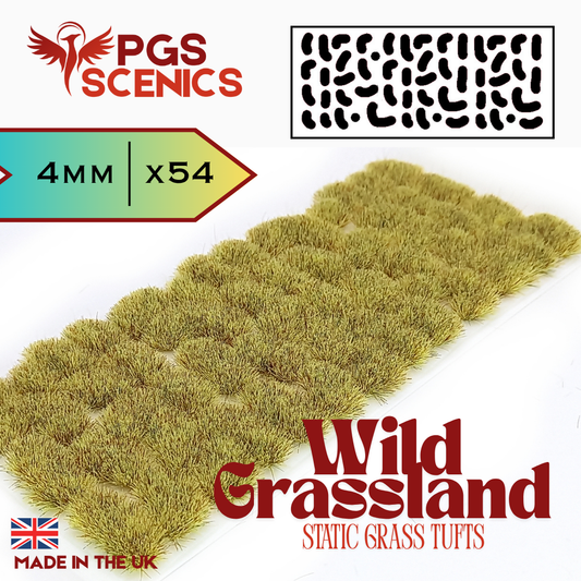 Wild Grassland - 4mm -  Irregular static grass tufts
