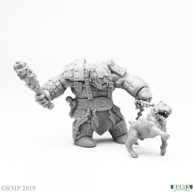 Reaper Bones 77457 - Fire Giant Huntsman w/ Hell Hound