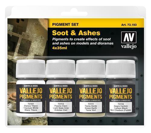 Vallejo Pigments Set Soot & Ashes 4 x 35ml [73193]