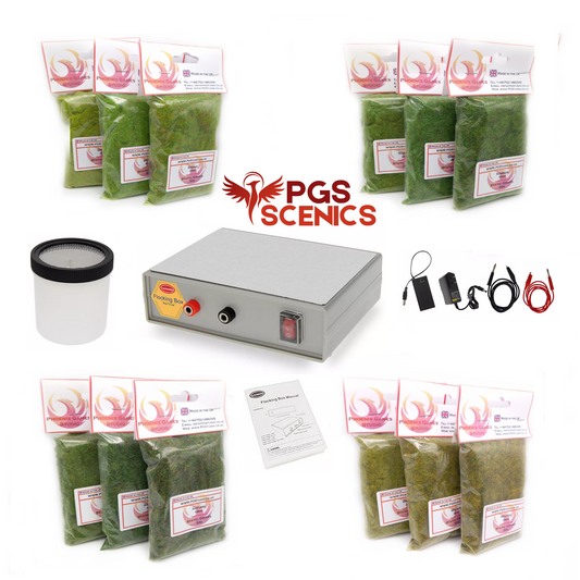 Static Grass Flocking Box & Applicator | Four Seasons Bundle