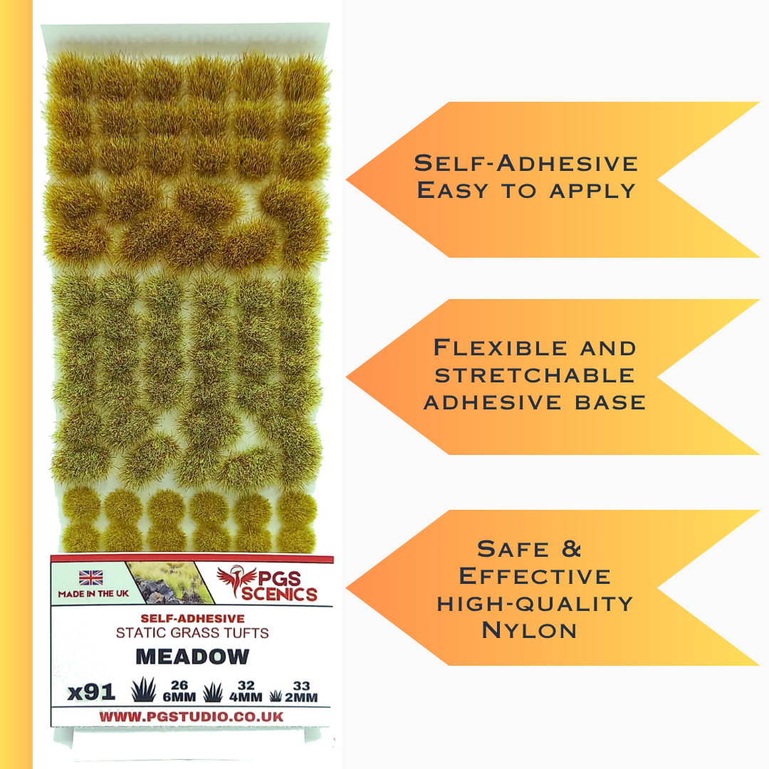 Drab - x91 2/4/6mm Mixed Static Grass Tufts