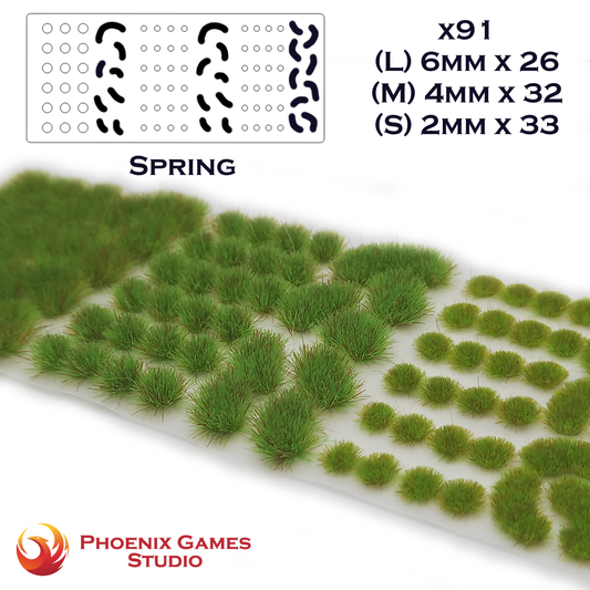 Spring - x91 2/4/6mm Mixed Static Grass Tufts