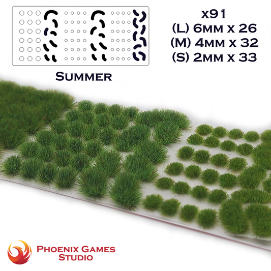 Summer - x91 2/4/6mm Mixed Static Grass Tufts