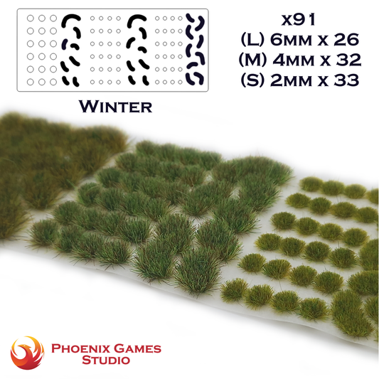 Winter - x91 2/4/6mm Mixed Static Grass Tufts