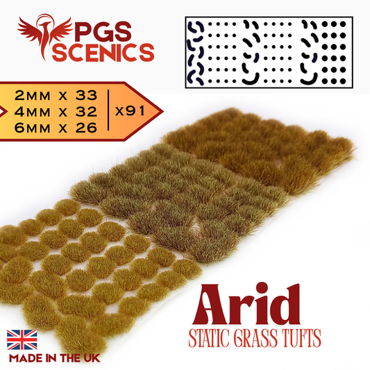 Arid - x91 2/4/6mm Mixed Static Grass Tufts