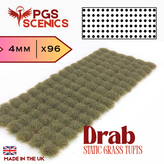 Drab - 4mm -  Standard static grass tufts