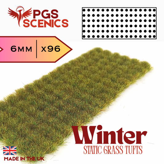 Winter - 6mm -  Standard static grass tufts